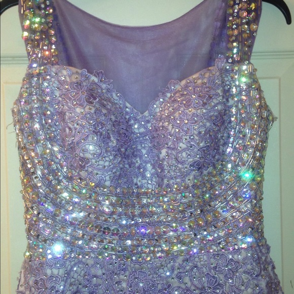 Long purple mermaid dress - Picture 4 of 4